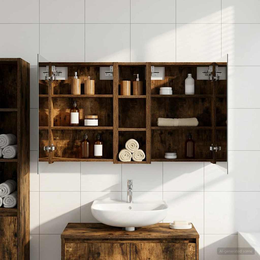 Set di Armadi da Bagno con porta 3 pcs 100 x 10,5 x 60,5 cm | homemem39