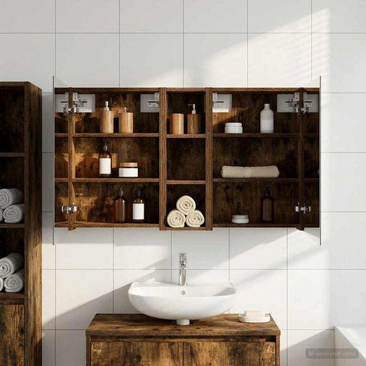 Set di Armadi da Bagno con porta 3 pcs 100 x 10,5 x 60,5 cm | homemem39