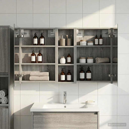 Set di Armadi da Bagno con porta 3 pcs 100 x 10,5 x 60,5 cm