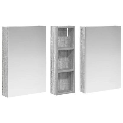 Set di Armadi da Bagno con porta 3 pcs 100 x 10,5 x 60,5 cm | homemem39
