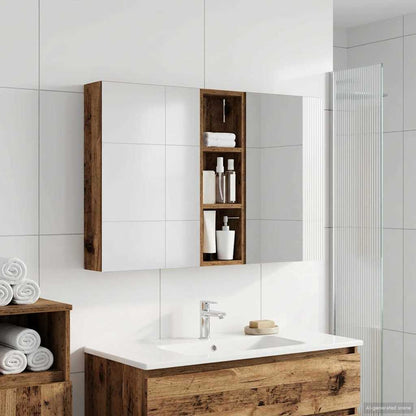 Set di Armadi da Bagno con porta 3 pcs 100 x 10,5 x 60,5 cm | homemem39