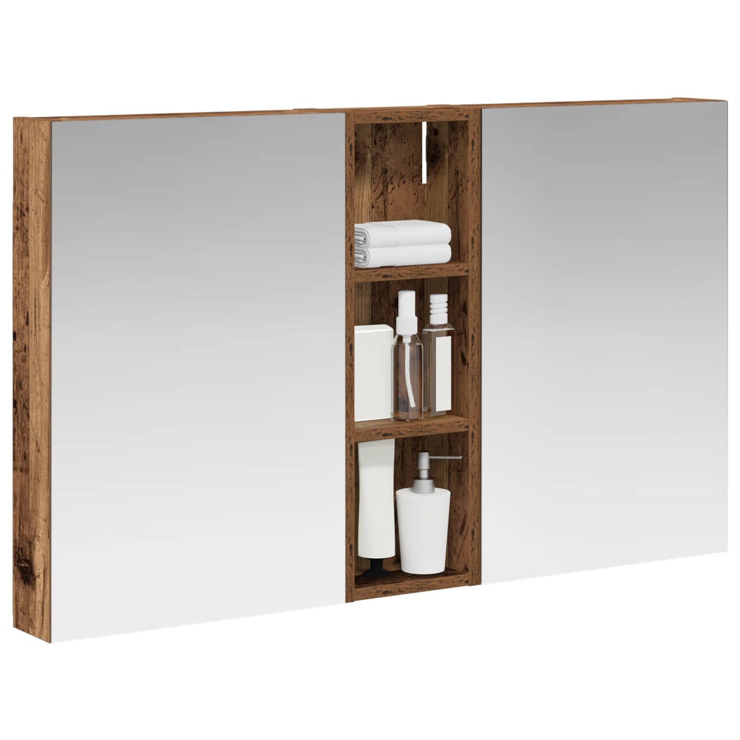 Set di Armadi da Bagno con porta 3 pcs 100 x 10,5 x 60,5 cm