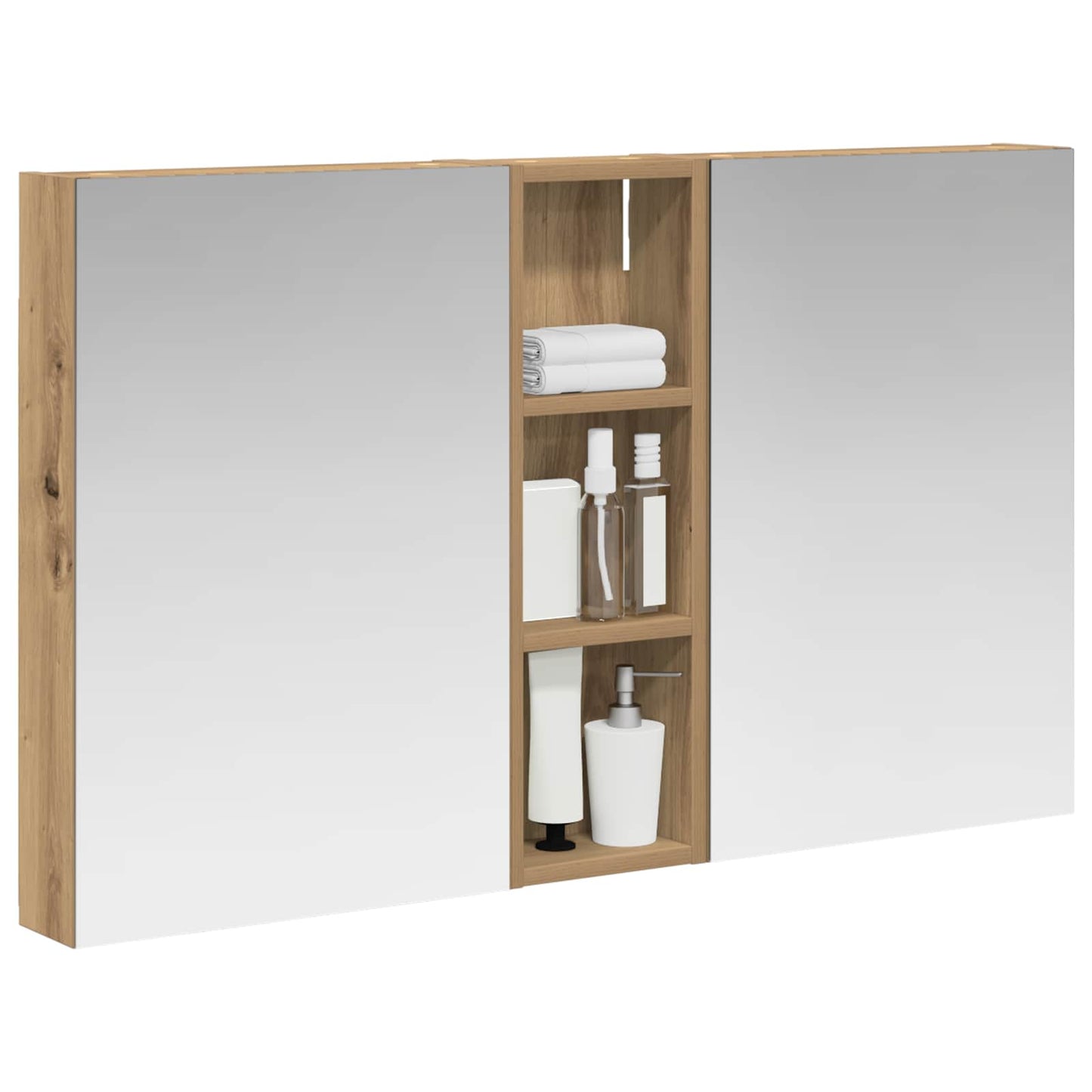Set di Armadi da Bagno con porta 3 pcs 100 x 10,5 x 60,5 cm