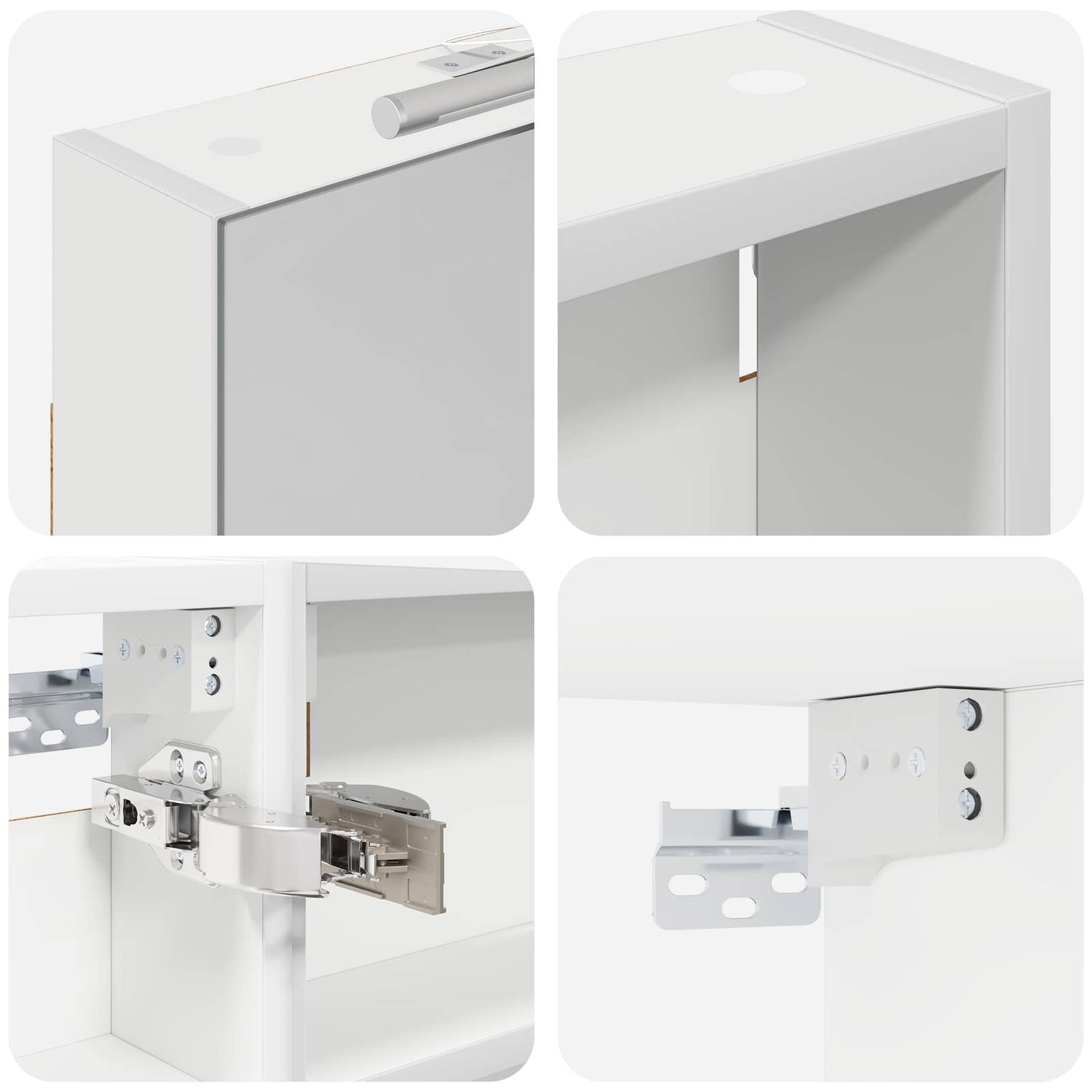 Set di Armadi da Bagno con porta 3 pcs 100 x 10,5 x 60,5 cm | homemem39