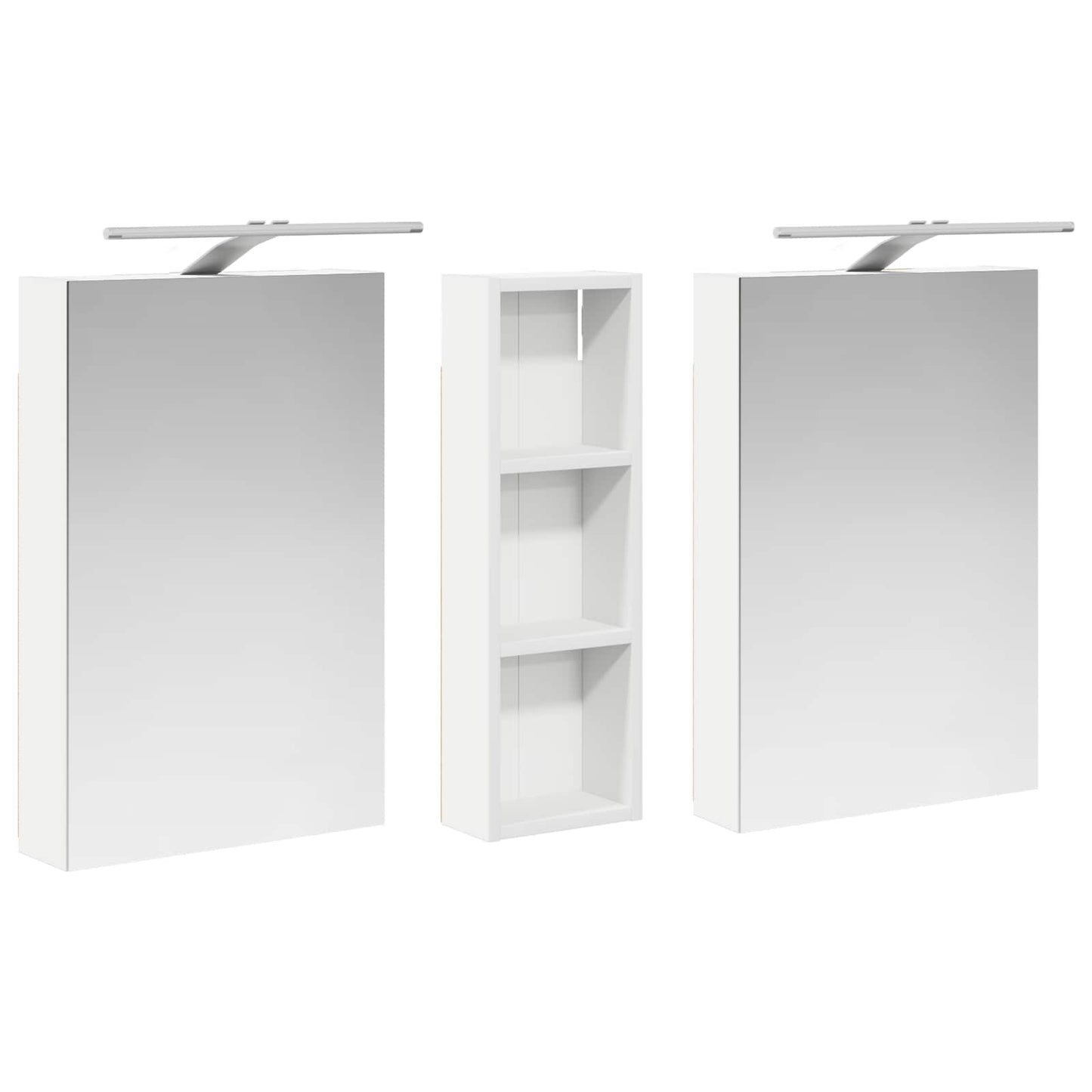 Set di Armadi da Bagno con porta 3 pcs 100 x 10,5 x 60,5 cm