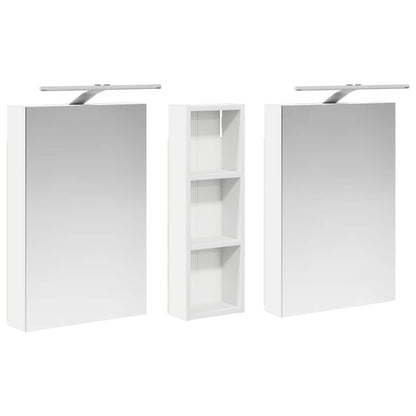 Set di Armadi da Bagno con porta 3 pcs 100 x 10,5 x 60,5 cm