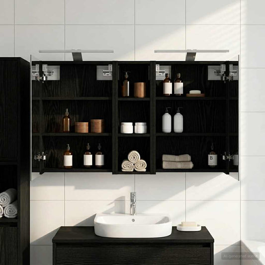 Set di Armadi da Bagno con porta 3 pcs 100 x 10,5 x 60,5 cm | homemem39