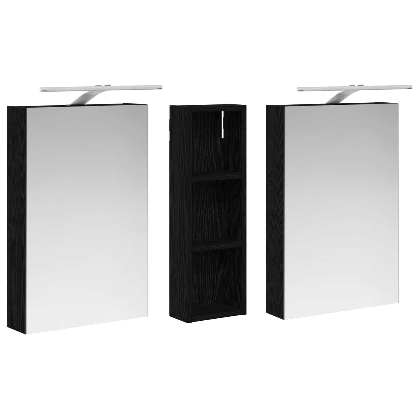 Set di Armadi da Bagno con porta 3 pcs 100 x 10,5 x 60,5 cm