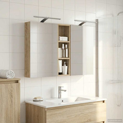 Set di Armadi da Bagno con porta 3 pcs 100 x 10,5 x 60,5 cm