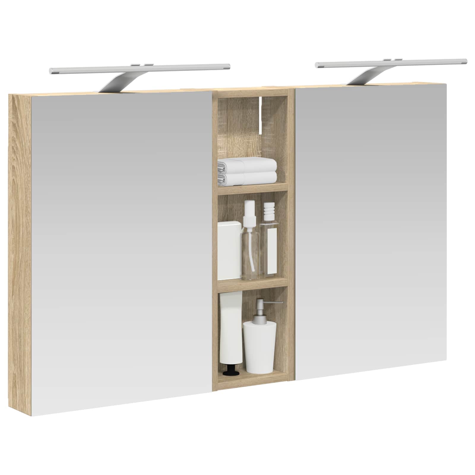 Set di Armadi da Bagno con porta 3 pcs 100 x 10,5 x 60,5 cm | homemem39