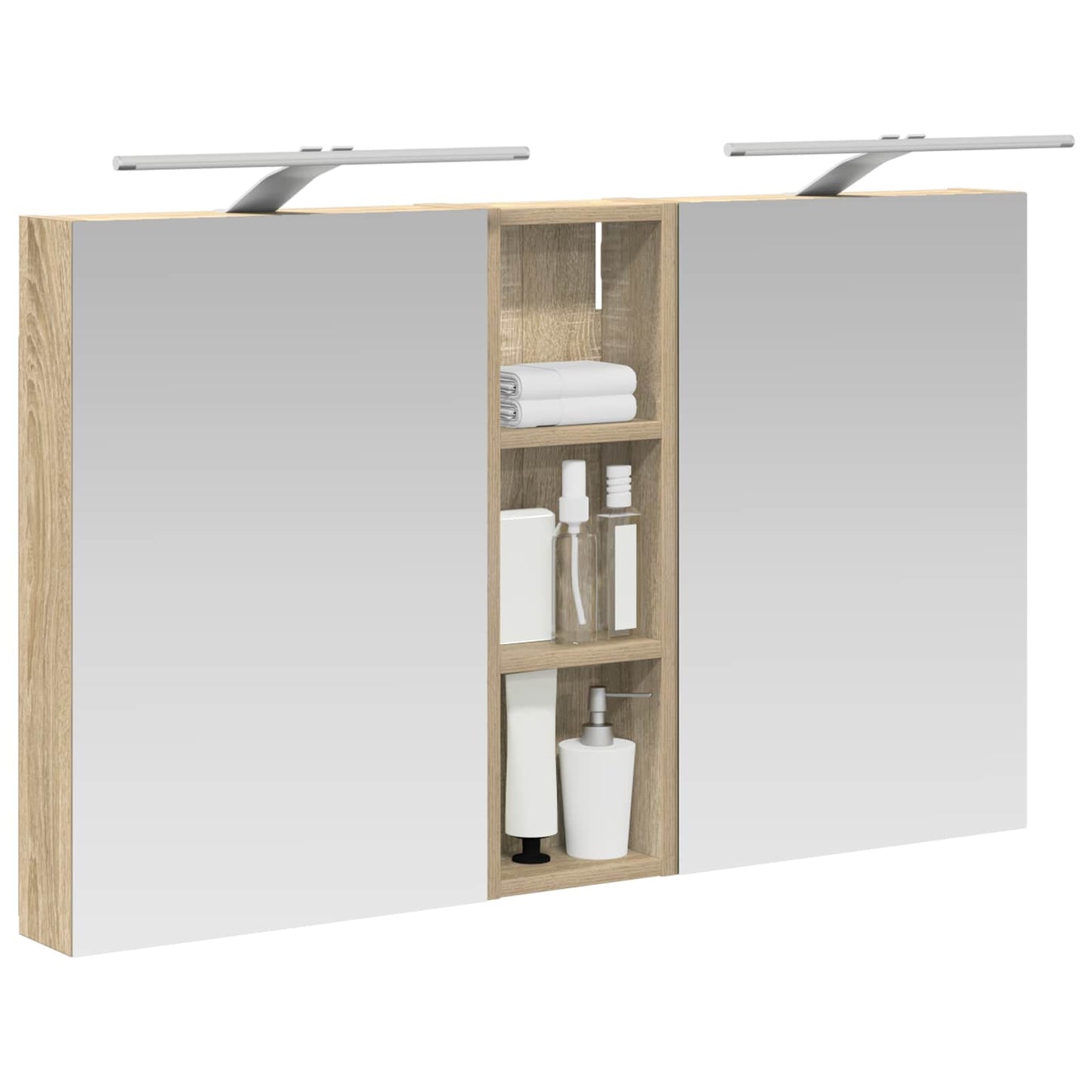 Set di Armadi da Bagno con porta 3 pcs 100 x 10,5 x 60,5 cm