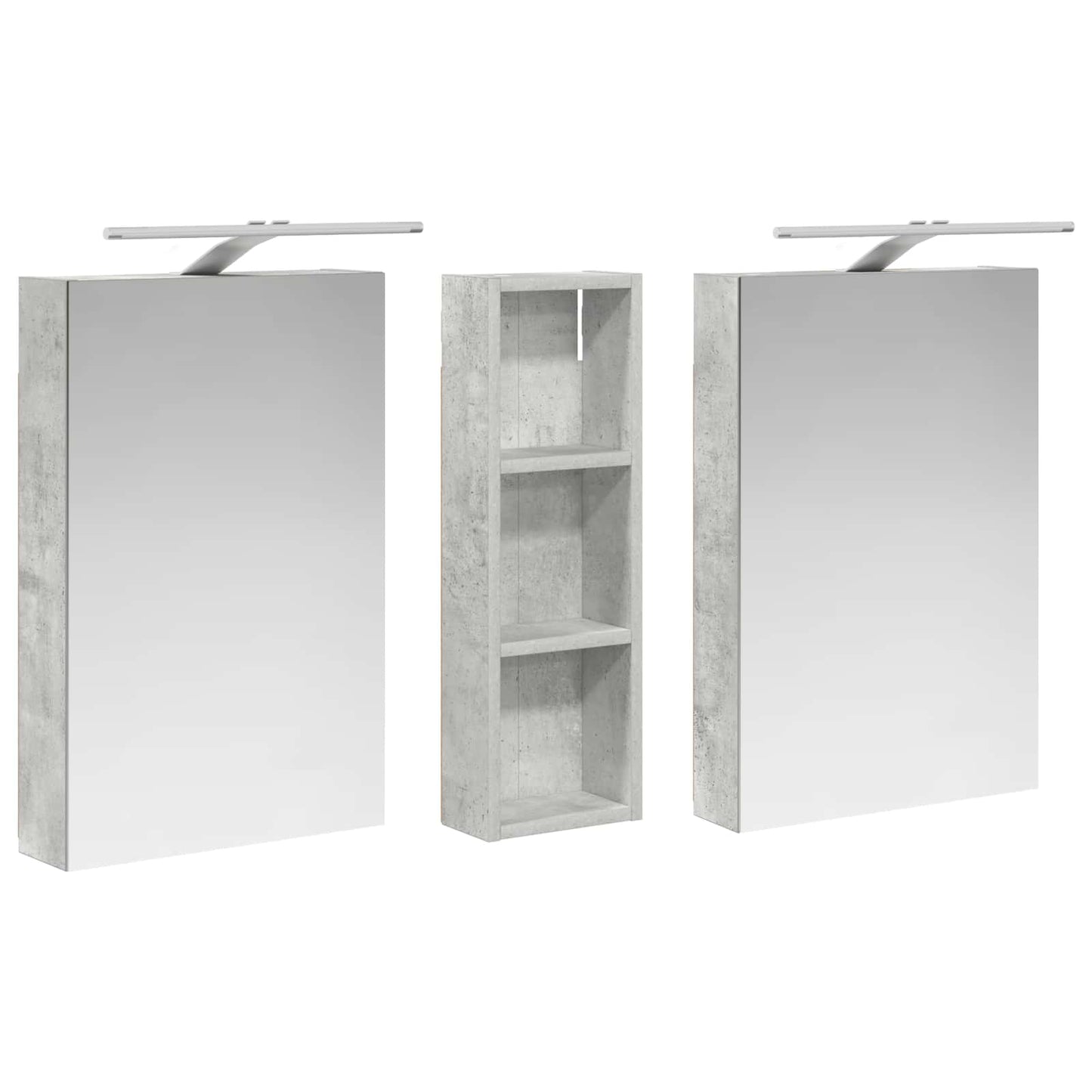 Set di Armadi da Bagno con porta 3 pcs 100 x 10,5 x 60,5 cm