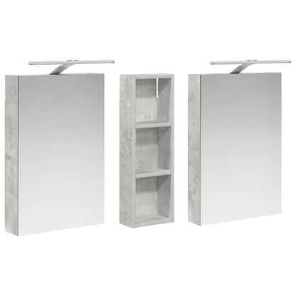 Set di Armadi da Bagno con porta 3 pcs 100 x 10,5 x 60,5 cm