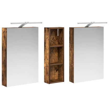 Set di Armadi da Bagno con porta 3 pcs 100 x 10,5 x 60,5 cm | homemem39