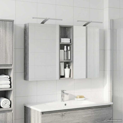 Set di Armadi da Bagno con porta 3 pcs 100 x 10,5 x 60,5 cm | homemem39