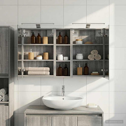 Set di Armadi da Bagno con porta 3 pcs 100 x 10,5 x 60,5 cm | homemem39