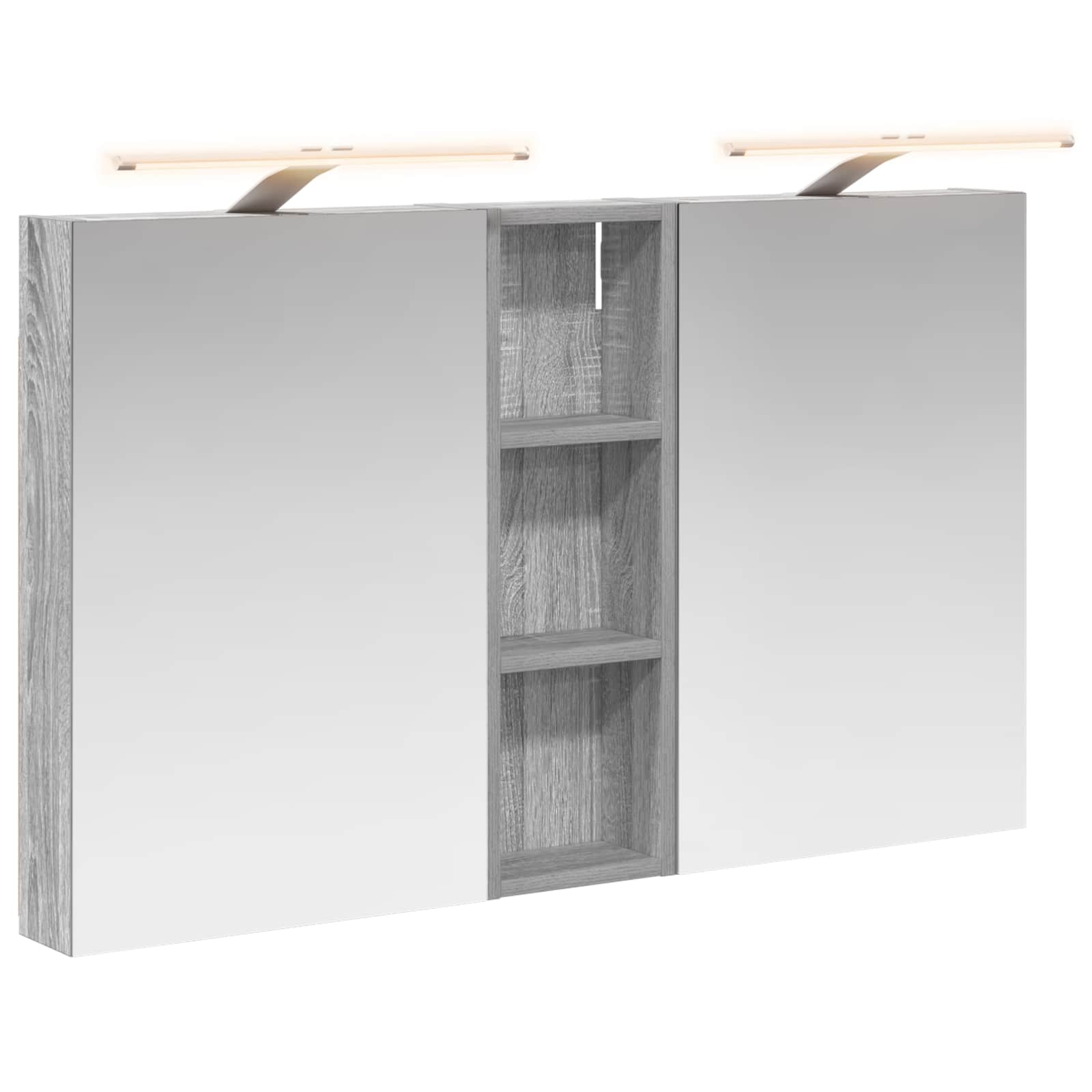 Set di Armadi da Bagno con porta 3 pcs 100 x 10,5 x 60,5 cm | homemem39