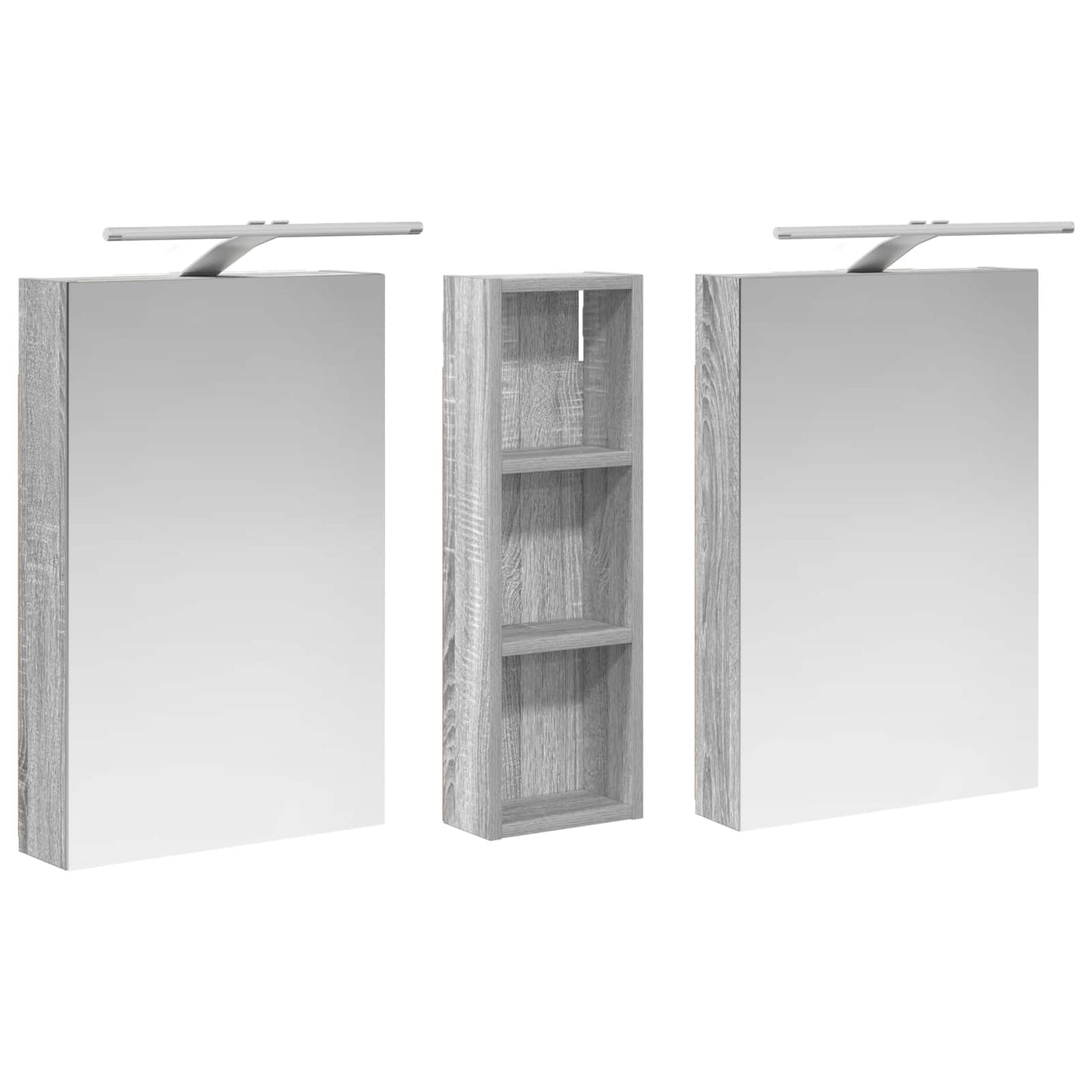 Set di Armadi da Bagno con porta 3 pcs 100 x 10,5 x 60,5 cm | homemem39