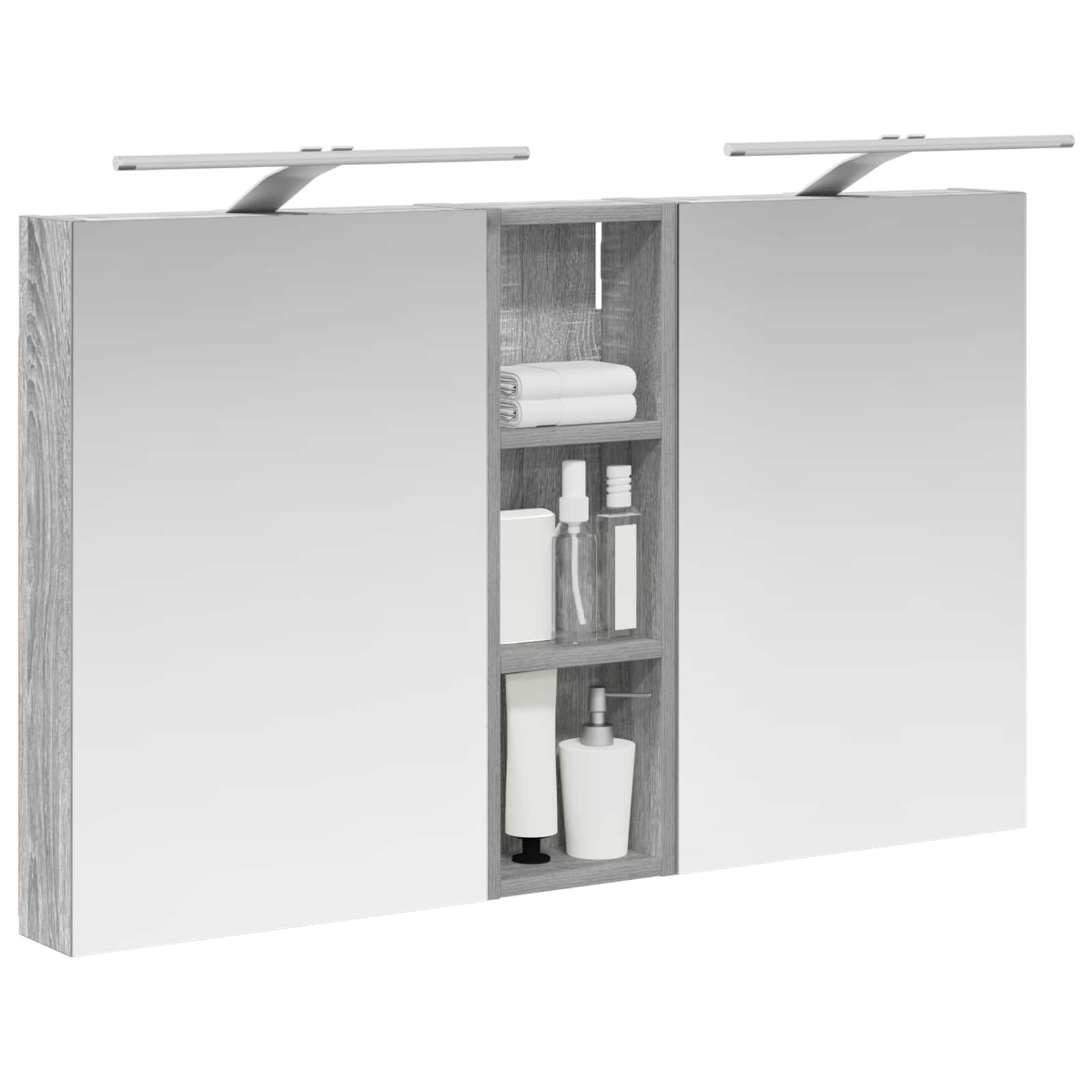 Set di Armadi da Bagno con porta 3 pcs 100 x 10,5 x 60,5 cm | homemem39