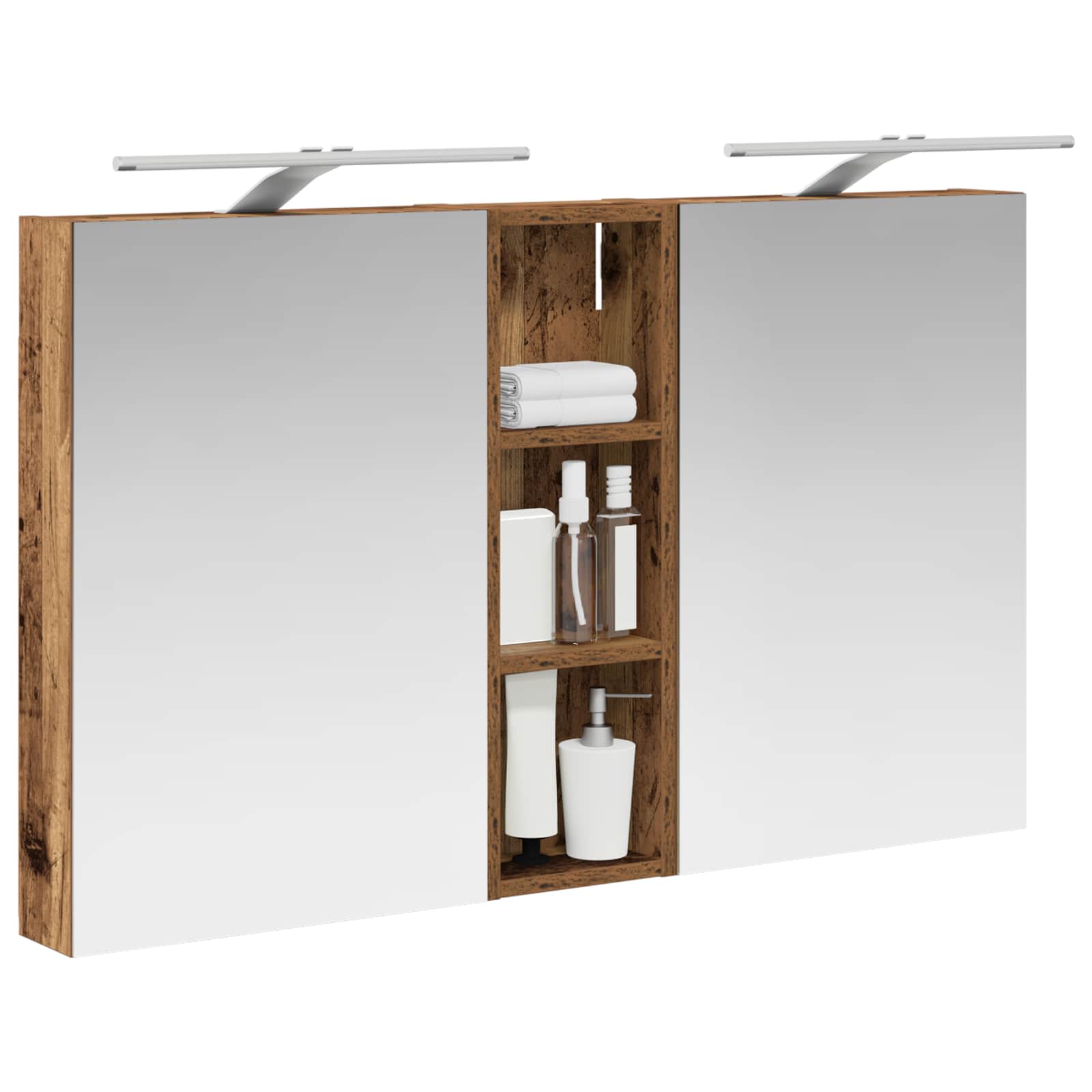 Set di Armadi da Bagno con porta 3 pcs 100 x 10,5 x 60,5 cm | homemem39