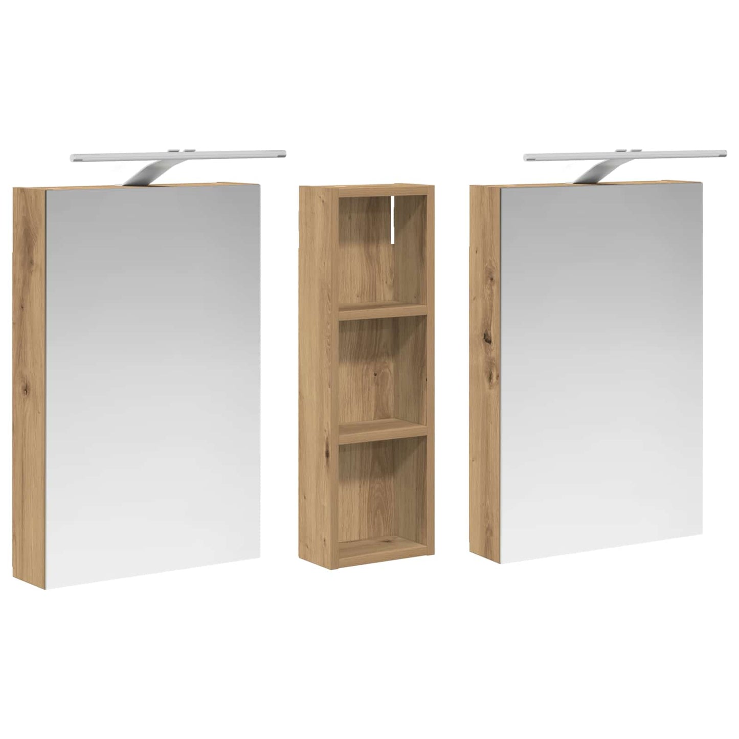 Set di Armadi da Bagno con porta 3 pcs 100 x 10,5 x 60,5 cm | homemem39