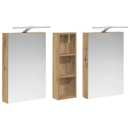 Set di Armadi da Bagno con porta 3 pcs 100 x 10,5 x 60,5 cm | homemem39
