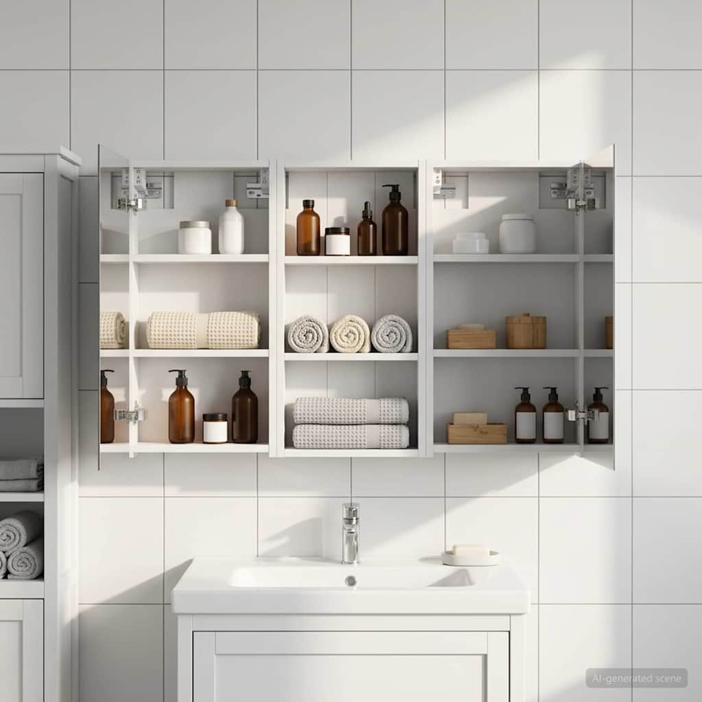 Set di Armadi da Bagno con porta 3 pcs 110 x 10,5 x 60,5 cm