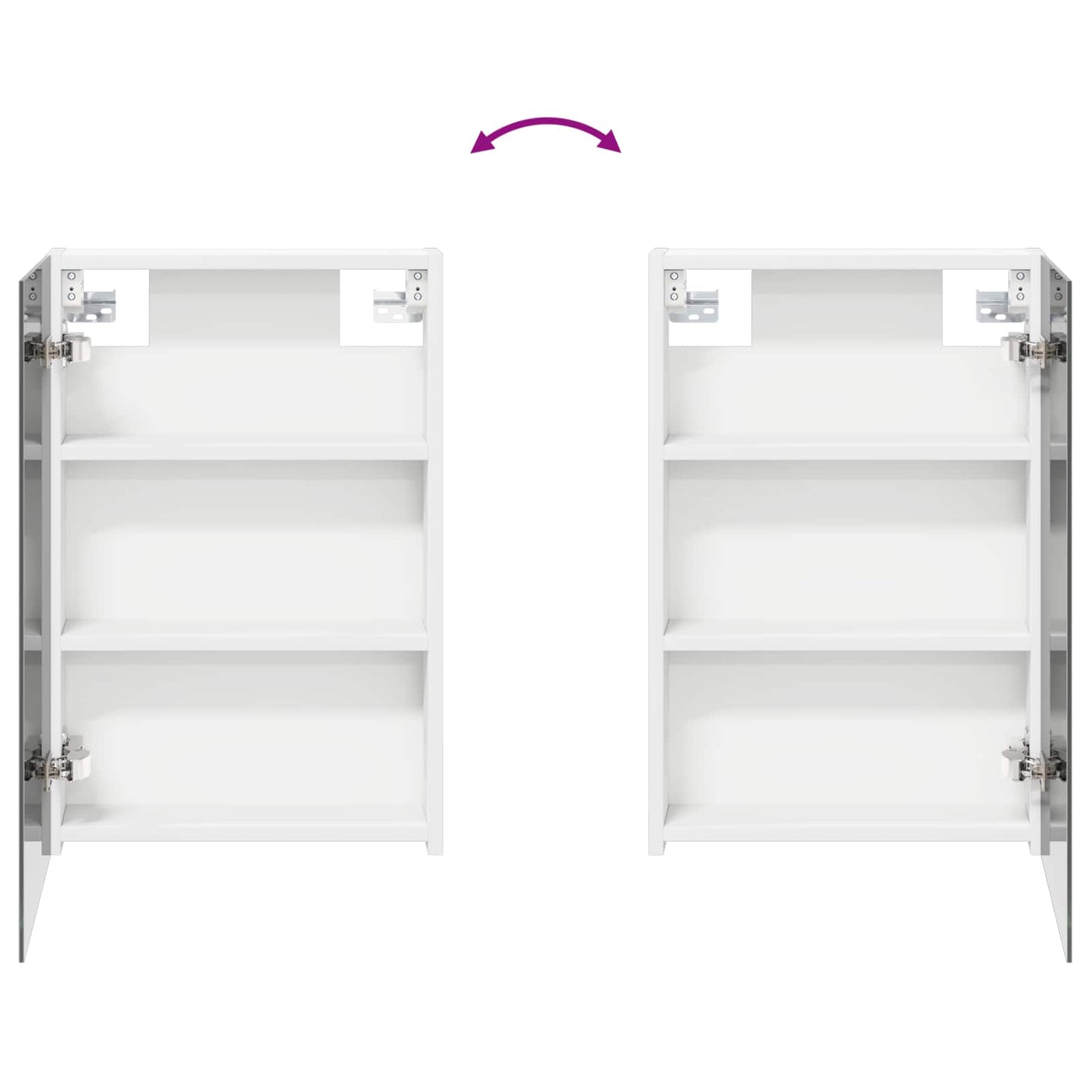 Set di Armadi da Bagno con porta 3 pcs 110 x 10,5 x 60,5 cm