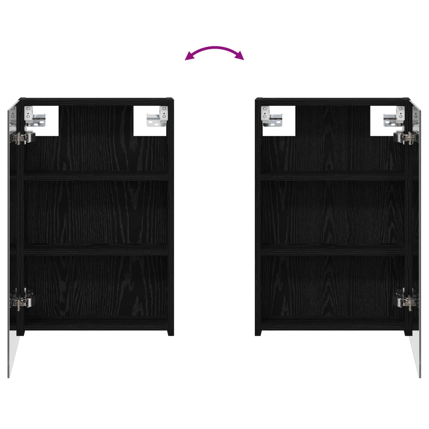 Set di Armadi da Bagno con porta 3 pcs 110 x 10,5 x 60,5 cm
