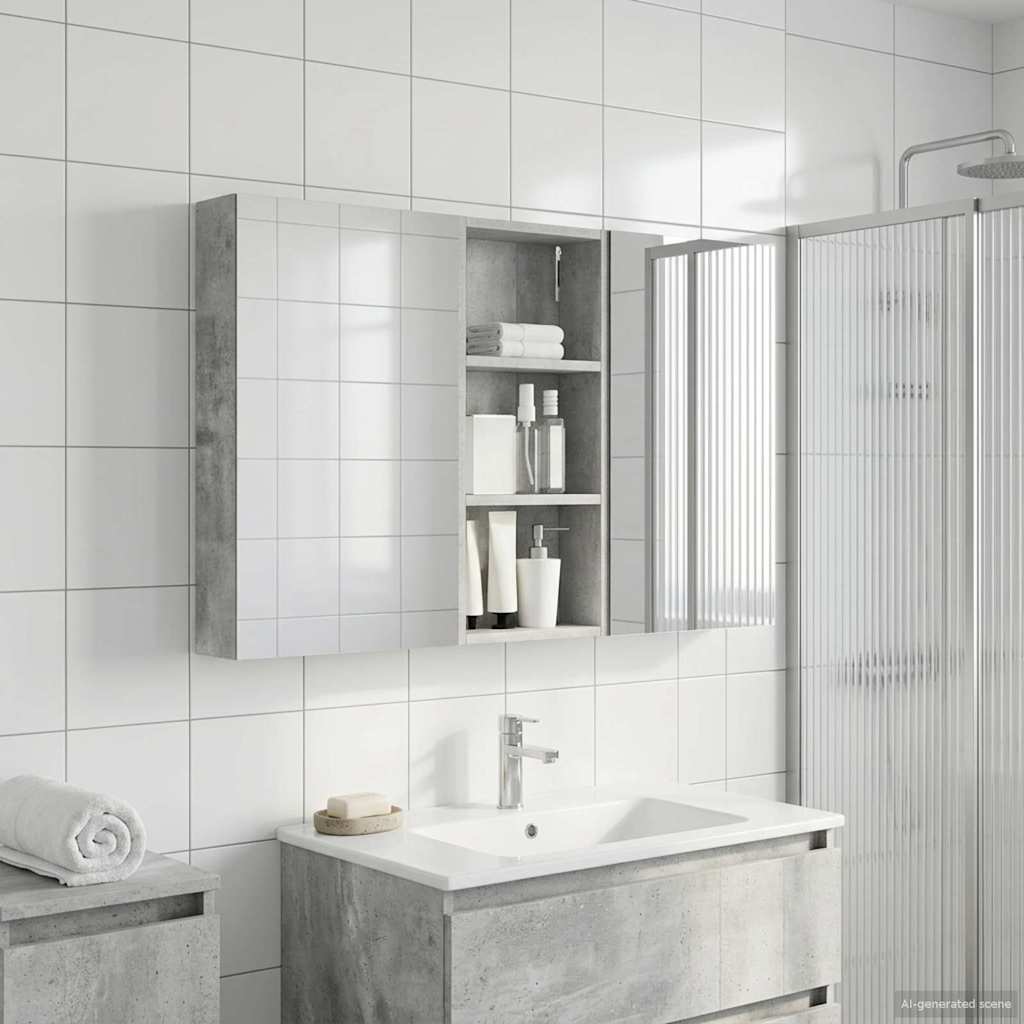 Set di Armadi da Bagno con porta 3 pcs 110 x 10,5 x 60,5 cm