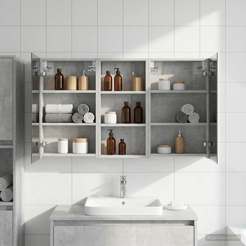 Set di Armadi da Bagno con porta 3 pcs 110 x 10,5 x 60,5 cm