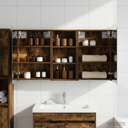 Set di Armadi da Bagno con porta 3 pcs 110 x 10,5 x 60,5 cm | homemem39