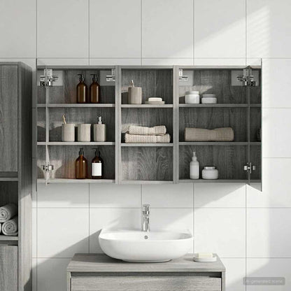 Set di Armadi da Bagno con porta 3 pcs 110 x 10,5 x 60,5 cm
