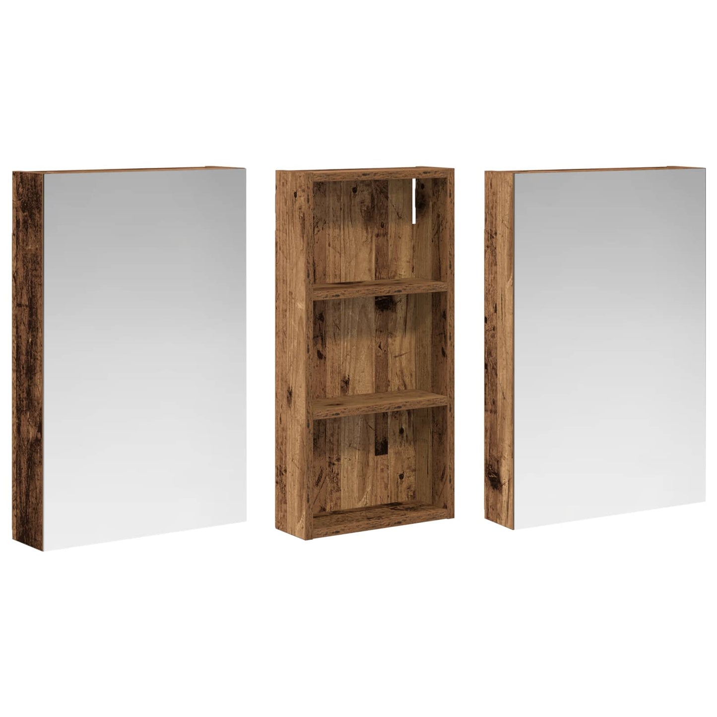 Set di Armadi da Bagno con porta 3 pcs 110 x 10,5 x 60,5 cm | homemem39