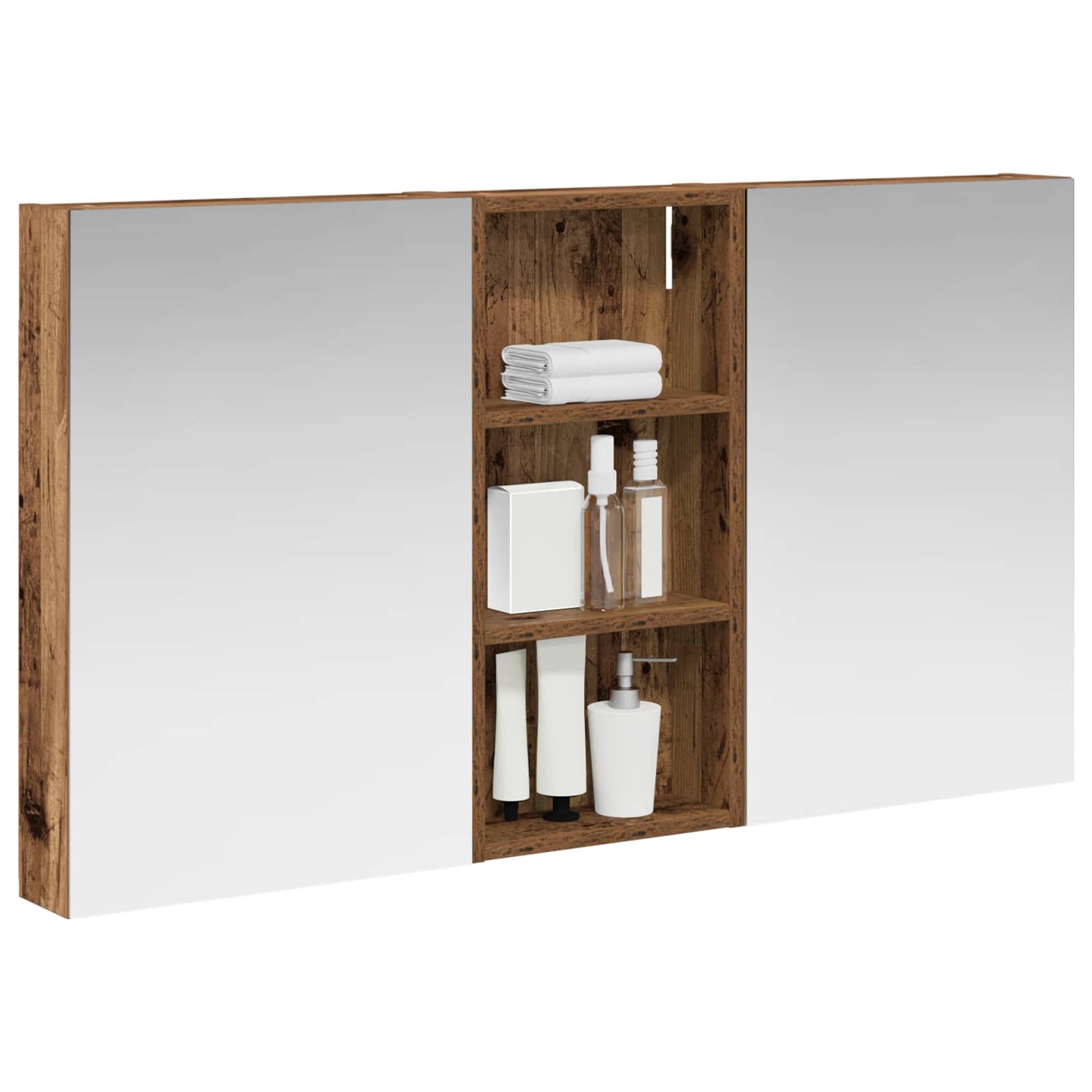 Set di Armadi da Bagno con porta 3 pcs 110 x 10,5 x 60,5 cm | homemem39