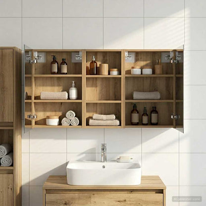 Set di Armadi da Bagno con porta 3 pcs 110 x 10,5 x 60,5 cm