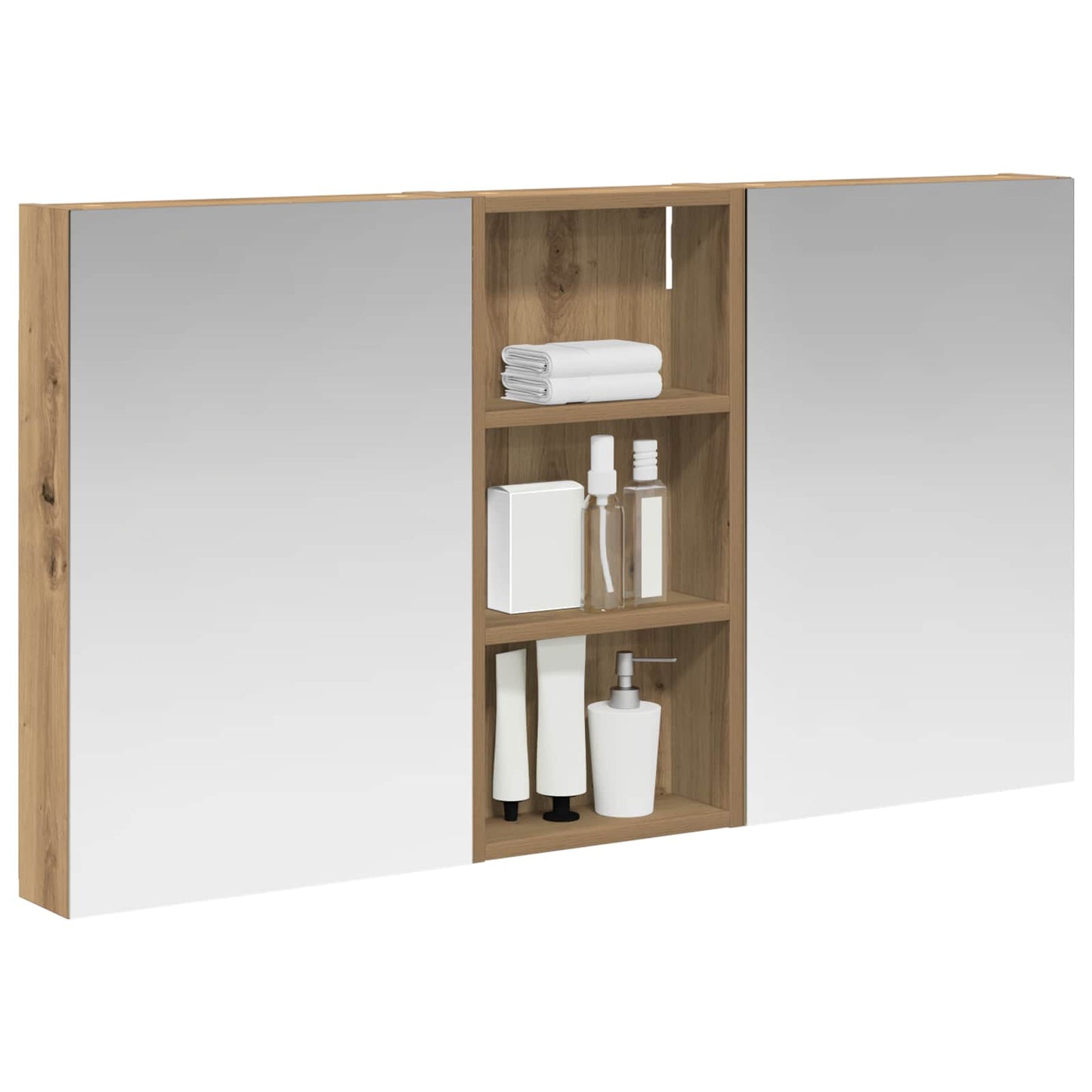 Set di Armadi da Bagno con porta 3 pcs 110 x 10,5 x 60,5 cm | homemem39