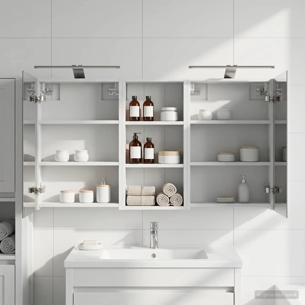 Set di Armadi da Bagno con porta 3 pcs 110 x 10,5 x 60,5 cm | homemem39
