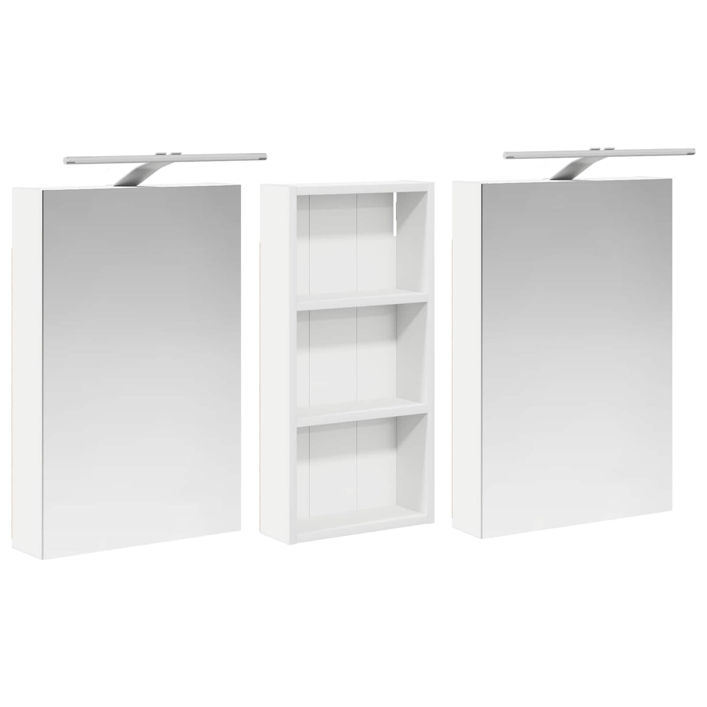 Set di Armadi da Bagno con porta 3 pcs 110 x 10,5 x 60,5 cm | homemem39
