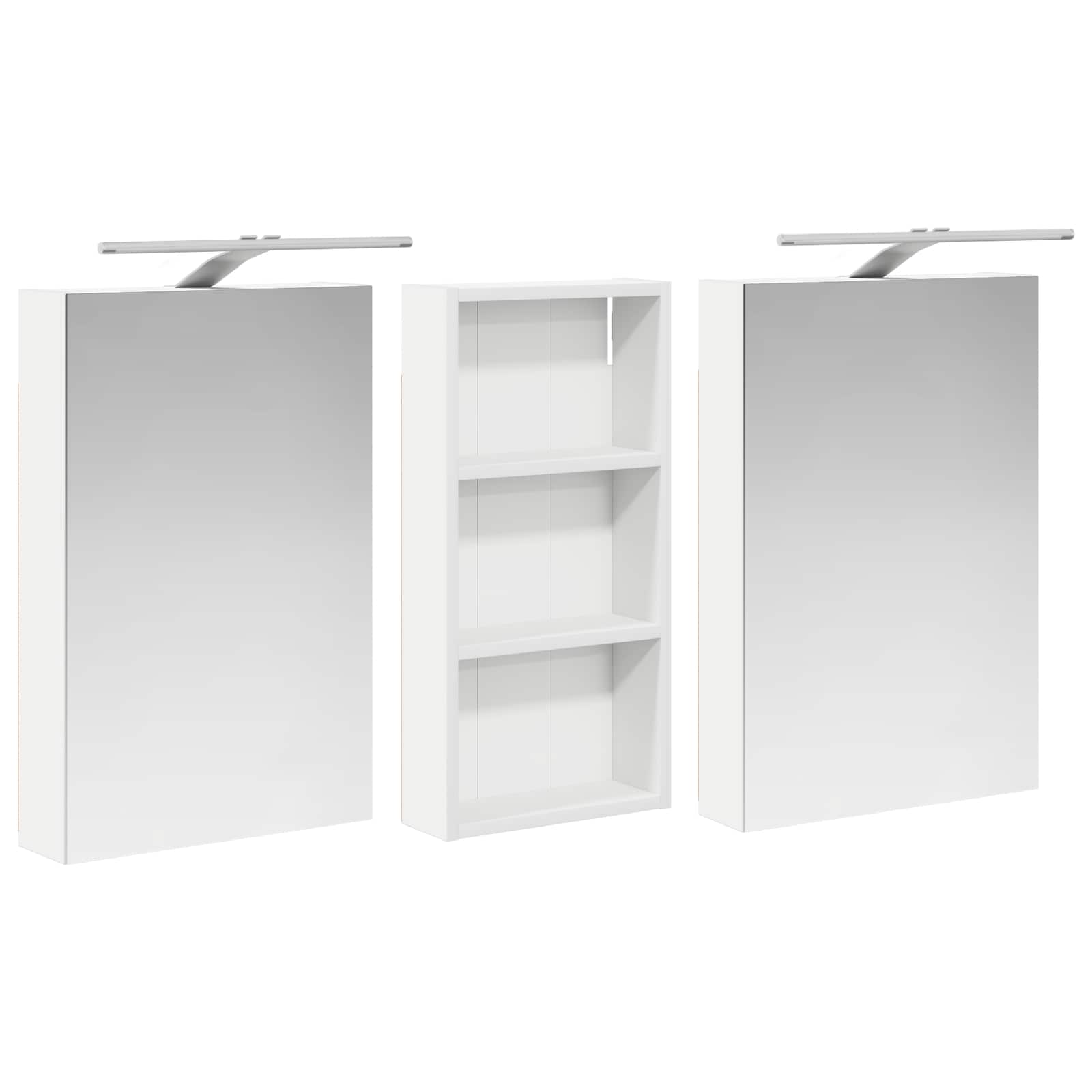Set di Armadi da Bagno con porta 3 pcs 110 x 10,5 x 60,5 cm | homemem39