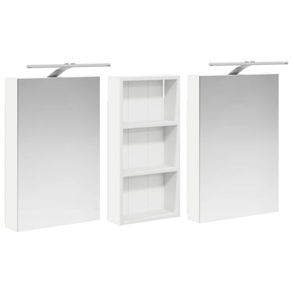 Set di Armadi da Bagno con porta 3 pcs 110 x 10,5 x 60,5 cm