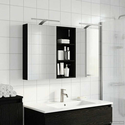 Set di Armadi da Bagno con porta 3 pcs 110 x 10,5 x 60,5 cm