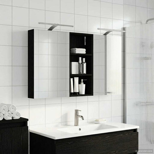Set di Armadi da Bagno con porta 3 pcs 110 x 10,5 x 60,5 cm