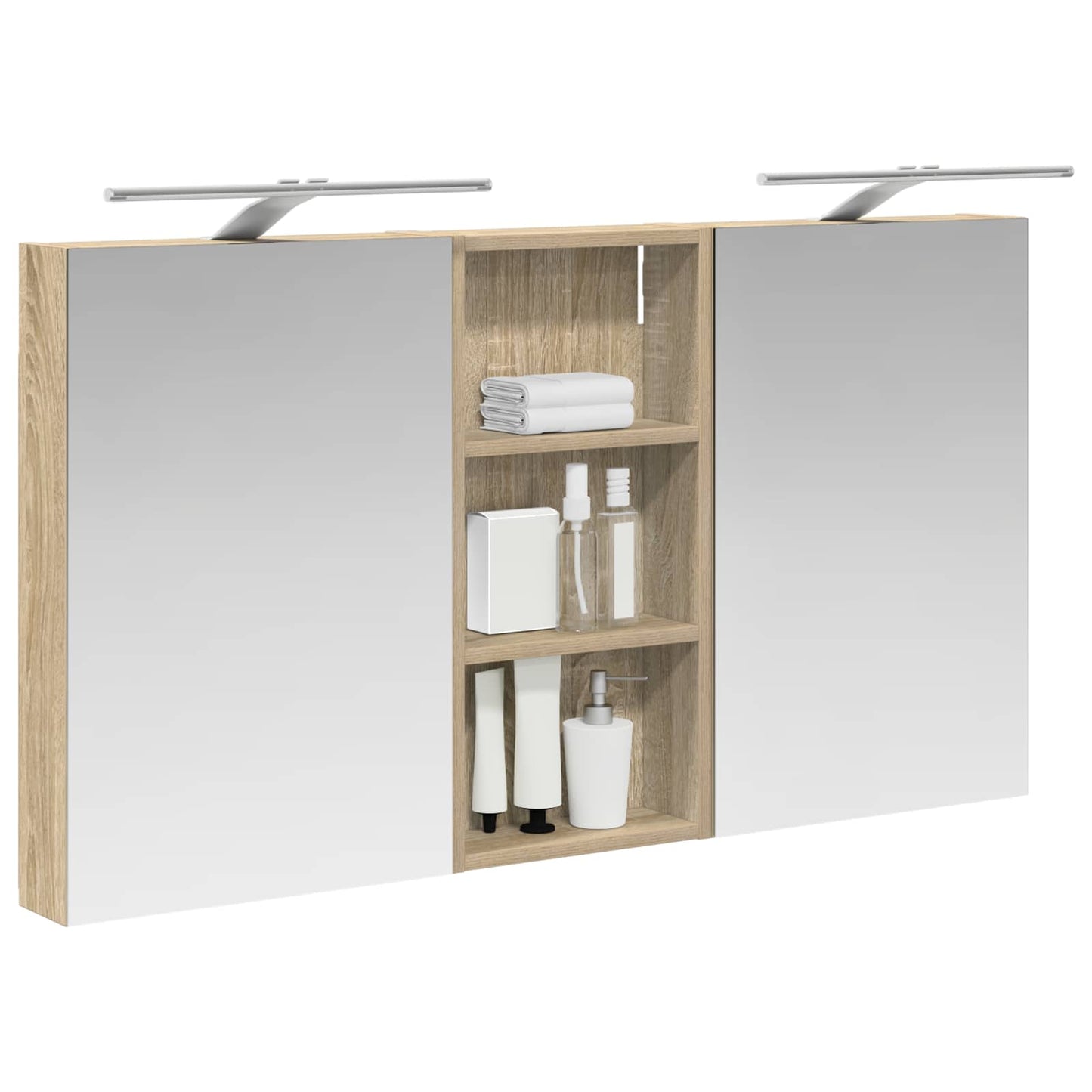 Set di Armadi da Bagno con porta 3 pcs 110 x 10,5 x 60,5 cm