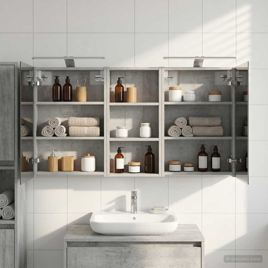 Set di Armadi da Bagno con porta 3 pcs 110 x 10,5 x 60,5 cm | homemem39