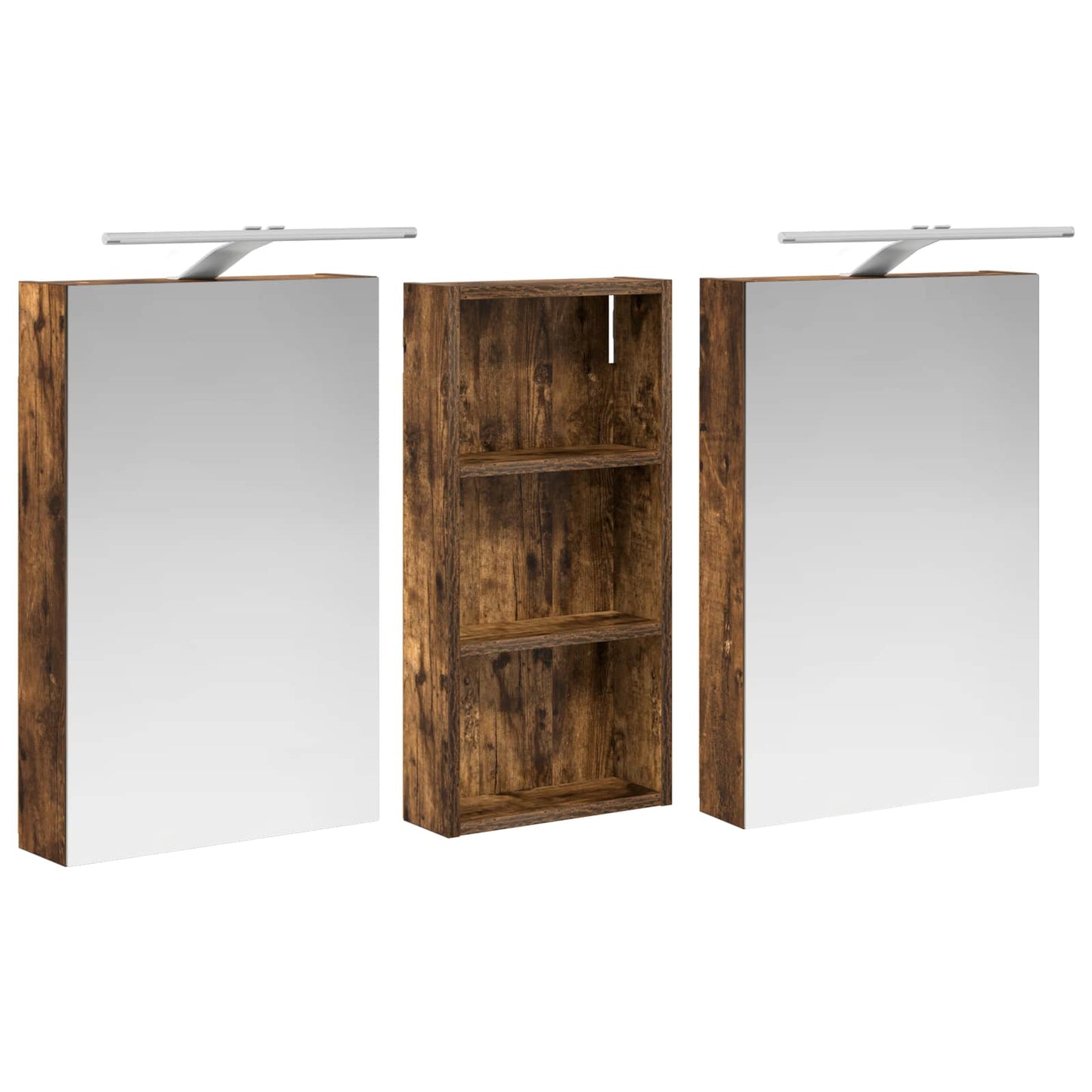 Set di Armadi da Bagno con porta 3 pcs 110 x 10,5 x 60,5 cm | homemem39