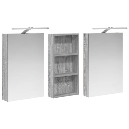 Set di Armadi da Bagno con porta 3 pcs 110 x 10,5 x 60,5 cm | homemem39