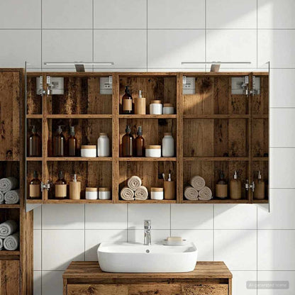 Set di Armadi da Bagno con porta 3 pcs 110 x 10,5 x 60,5 cm