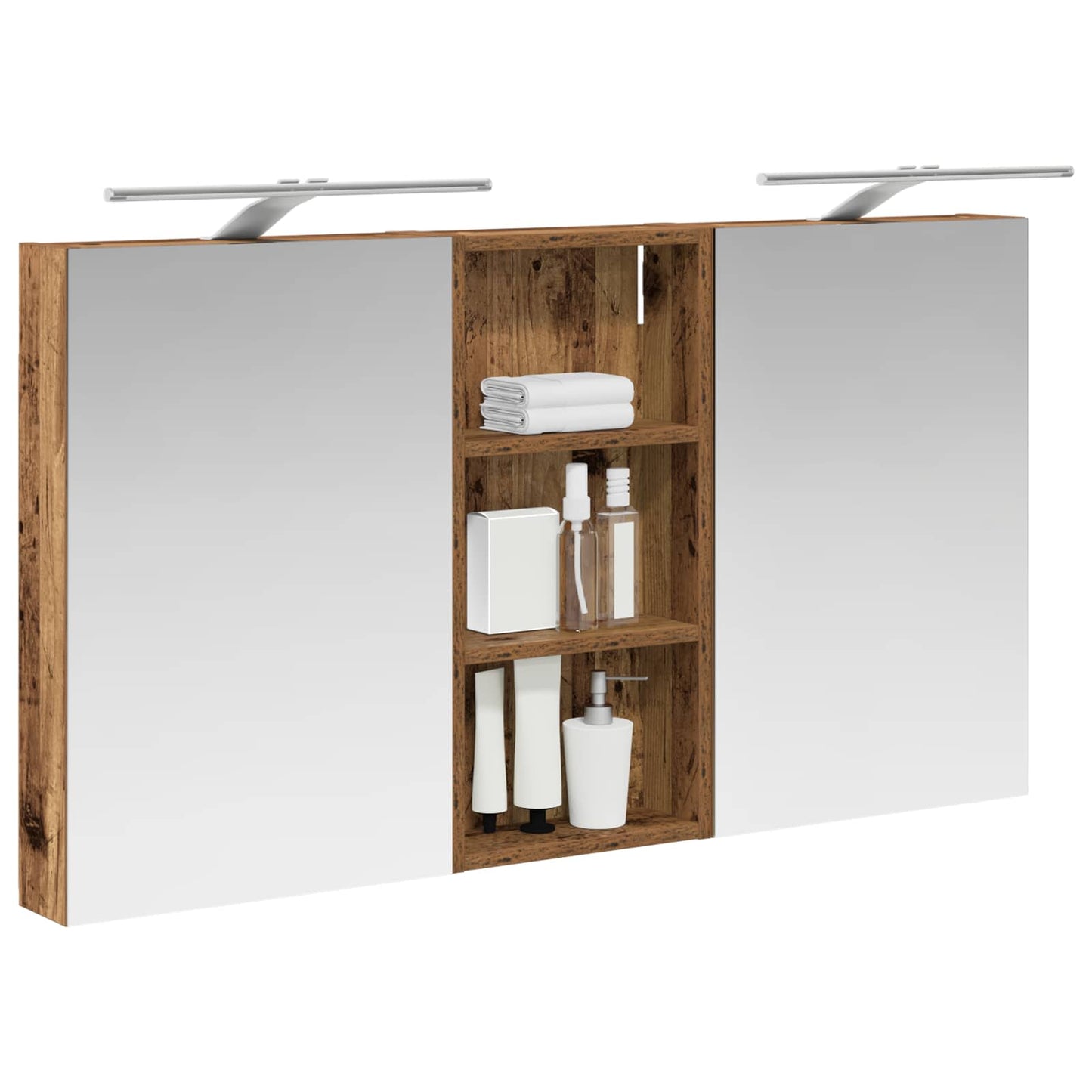 Set di Armadi da Bagno con porta 3 pcs 110 x 10,5 x 60,5 cm