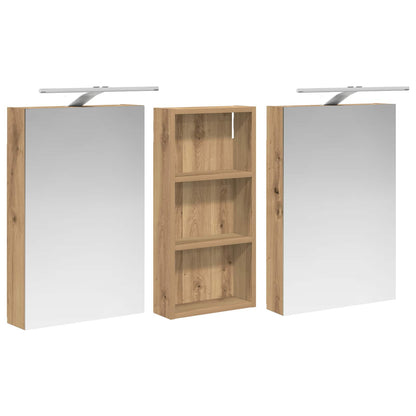Set di Armadi da Bagno con porta 3 pcs 110 x 10,5 x 60,5 cm | homemem39